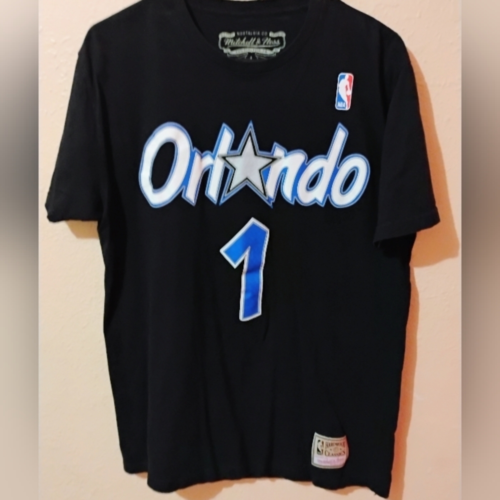 MENS SIZE LARGE Mitchell & Ness Orlando Magic Hardaway Tee